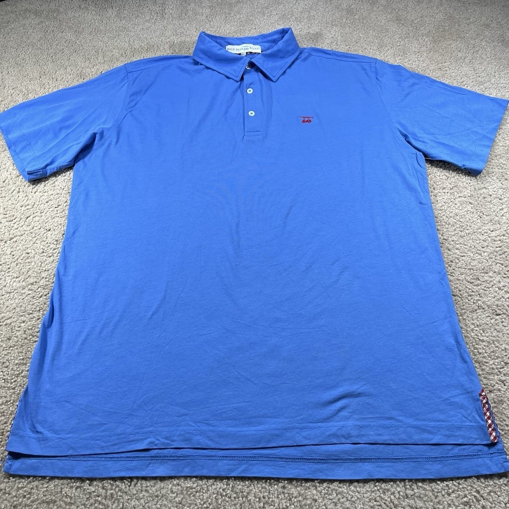 Bald Head Blues Shirt Mens Size 2XL Short Sleeve Stretch Golf Polo Pima Cotton